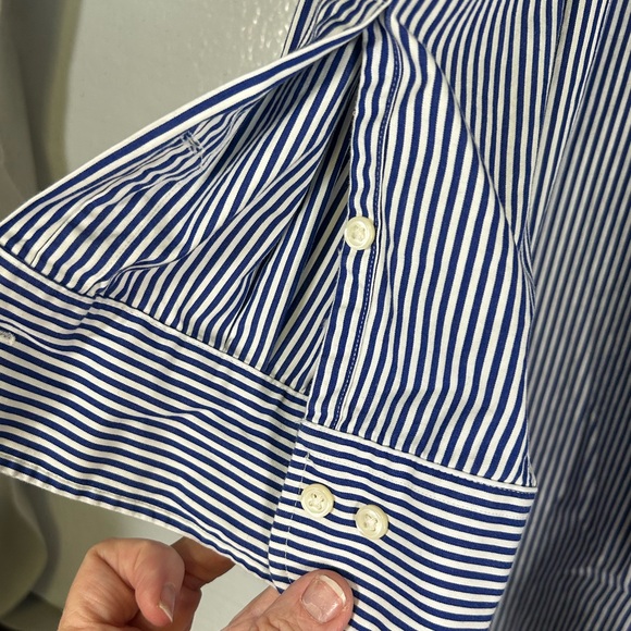 Polo Ralph Lauren Navy‎ Striped Regent Classic Fit Men's Shirt Size 36/37 Tall - Picture 7 of 9